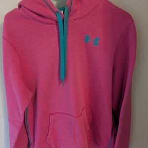 Under Armour Pink Hoodie with Teal Accents